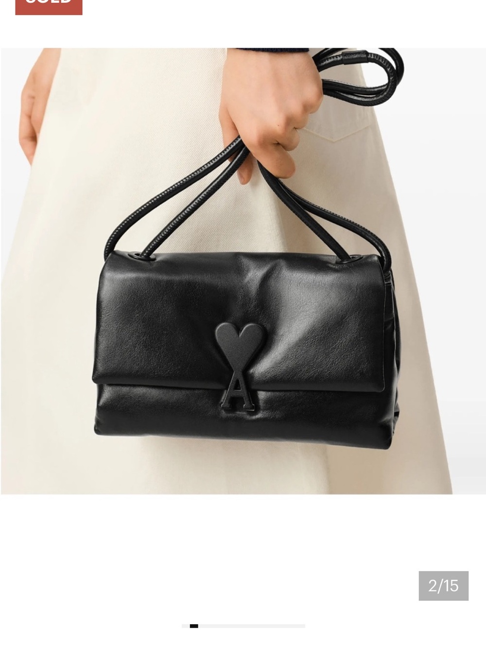 Ami Paris Voulez Vous Bag black cowhide leather